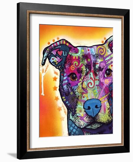 Heart U Pit Bull-Dean Russo-Framed Giclee Print