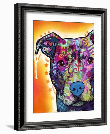 Heart U Pit Bull-Dean Russo-Framed Giclee Print