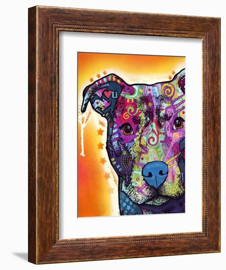 Heart U Pit Bull-Dean Russo-Framed Giclee Print