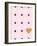 Heart White and Black Dots on Pink-Sd Graphics Studio-Framed Art Print