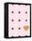 Heart White and Black Dots on Pink-Sd Graphics Studio-Framed Stretched Canvas