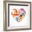 Heart With India Icons-Marish-Framed Art Print