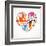 Heart With India Icons-Marish-Framed Art Print