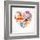 Heart With India Icons-Marish-Framed Art Print