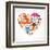 Heart With India Icons-Marish-Framed Art Print