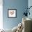 Heart With India Icons-Marish-Framed Art Print displayed on a wall