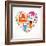 Heart With India Icons-Marish-Framed Art Print