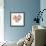 Heart With India Icons-Marish-Framed Art Print displayed on a wall
