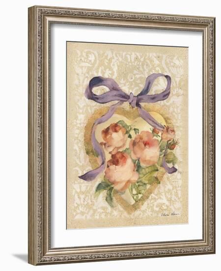 Hearts and Ribbons II-Cheri Blum-Framed Art Print