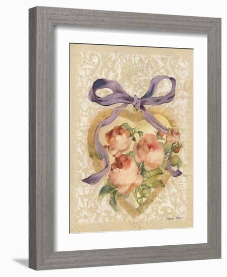 Hearts and Ribbons II-Cheri Blum-Framed Art Print