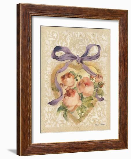 Hearts and Ribbons II-Cheri Blum-Framed Art Print