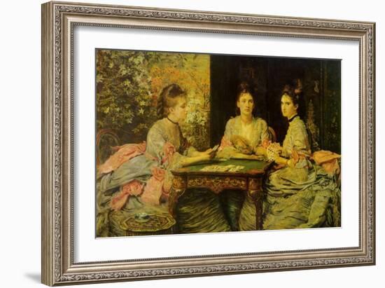 Hearts are Trumps-John Everett Millais-Framed Art Print