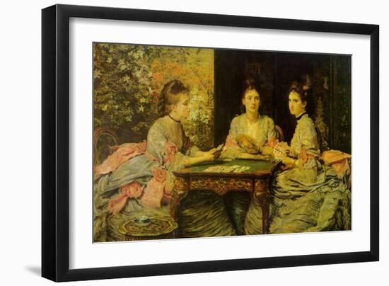 Hearts are Trumps-John Everett Millais-Framed Art Print