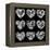 Hearts Chalkboard, Love Background and Texture-homobibens-Framed Stretched Canvas