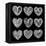 Hearts Chalkboard, Love Background and Texture-homobibens-Framed Stretched Canvas