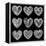 Hearts Chalkboard, Love Background and Texture-homobibens-Framed Stretched Canvas