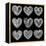 Hearts Chalkboard, Love Background and Texture-homobibens-Framed Stretched Canvas