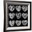 Hearts Chalkboard, Love Background and Texture-homobibens-Framed Art Print