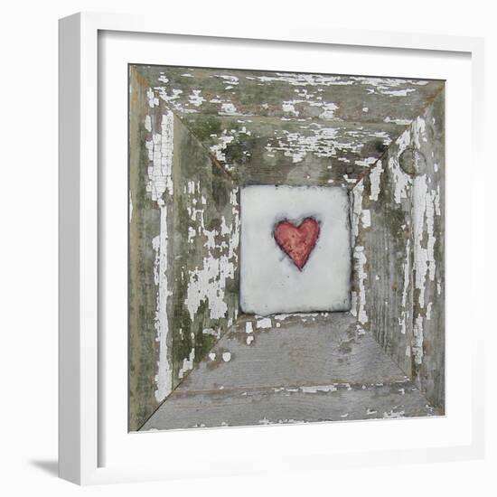 Hearts' Desire Distressed White-lovISart-Framed Giclee Print