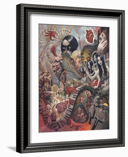 Hearts, Minds and Idle Hands-Aaron Jasinski-Framed Art Print