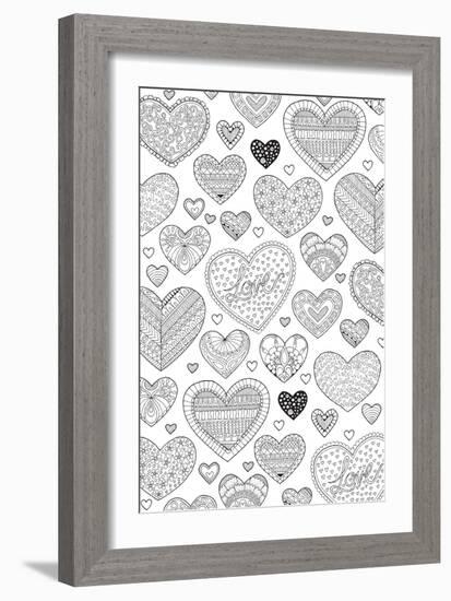 Hearts on Hearts-Hello Angel-Framed Giclee Print