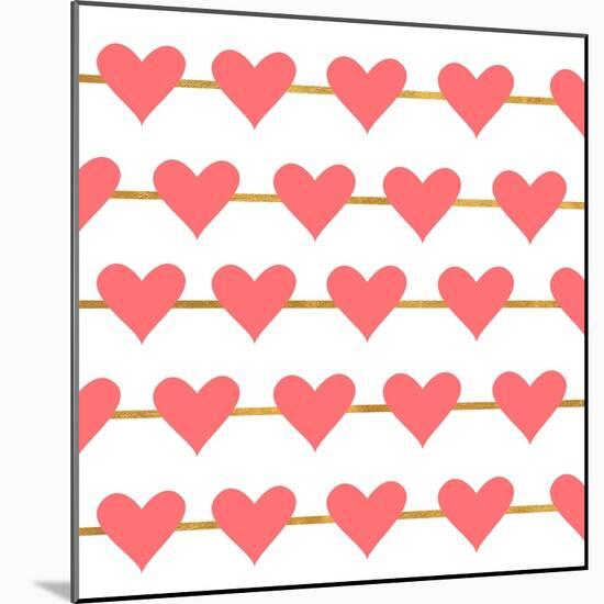 Hearts on Strings-Sd Graphics Studio-Mounted Art Print