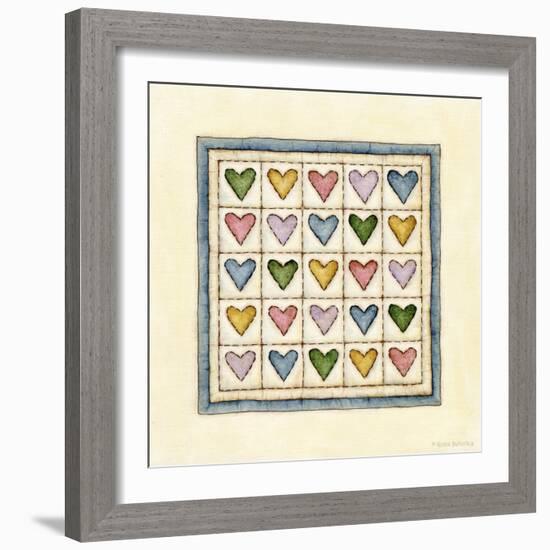 Hearts Patchwork-Robin Betterley-Framed Giclee Print