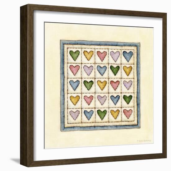 Hearts Patchwork-Robin Betterley-Framed Giclee Print