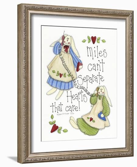 Hearts That Care 2 Bunnies-Debbie McMaster-Framed Giclee Print