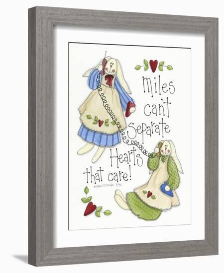 Hearts That Care 2 Bunnies-Debbie McMaster-Framed Giclee Print