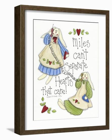 Hearts That Care 2 Bunnies-Debbie McMaster-Framed Giclee Print