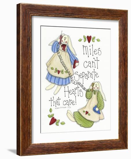 Hearts That Care 2 Bunnies-Debbie McMaster-Framed Giclee Print