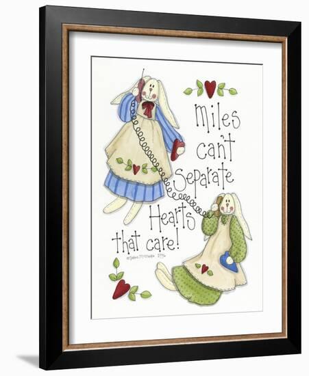 Hearts That Care 2 Bunnies-Debbie McMaster-Framed Giclee Print