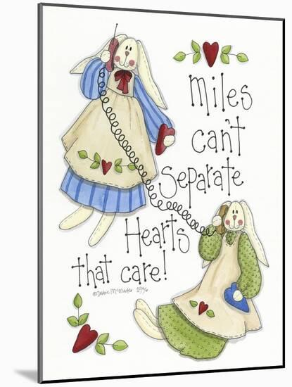 Hearts That Care 2 Bunnies-Debbie McMaster-Mounted Giclee Print