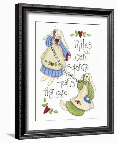 Hearts That Care 2 Bunnies-Debbie McMaster-Framed Giclee Print