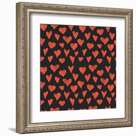 Hearts.-TashaNatasha-Framed Art Print