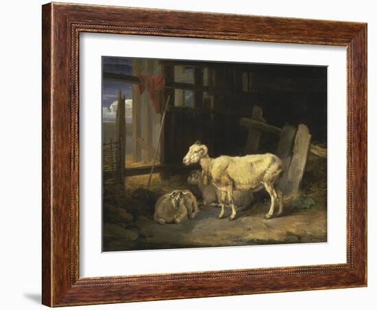 Heath Ewe and Lambs, 1810-James Ward-Framed Giclee Print