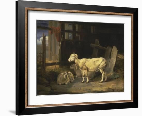 Heath Ewe and Lambs, 1810-James Ward-Framed Giclee Print