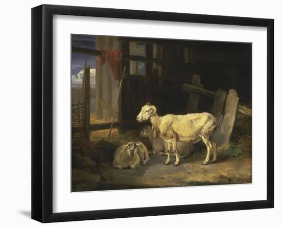 Heath Ewe and Lambs, 1810-James Ward-Framed Giclee Print