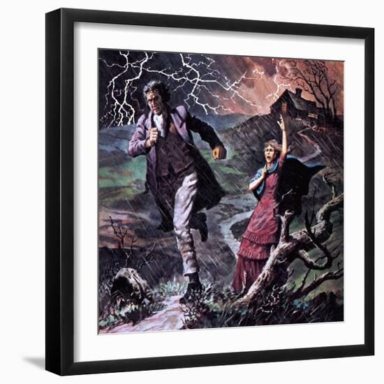 Heathcliff and Cathy, from the Novel Wuthering Heights-Robert Brook-Framed Giclee Print