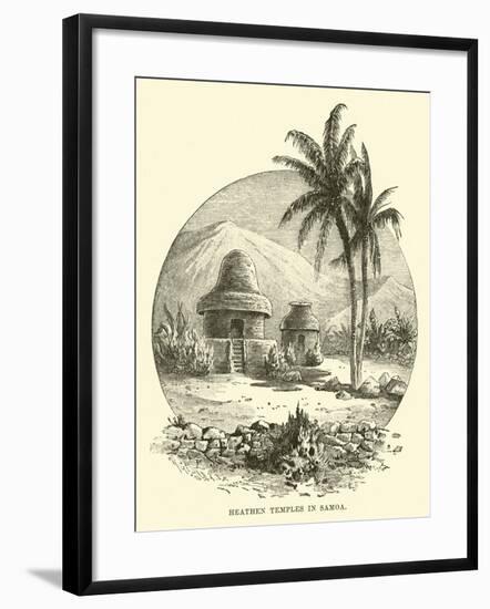 Heathen Temples in Samoa-null-Framed Giclee Print