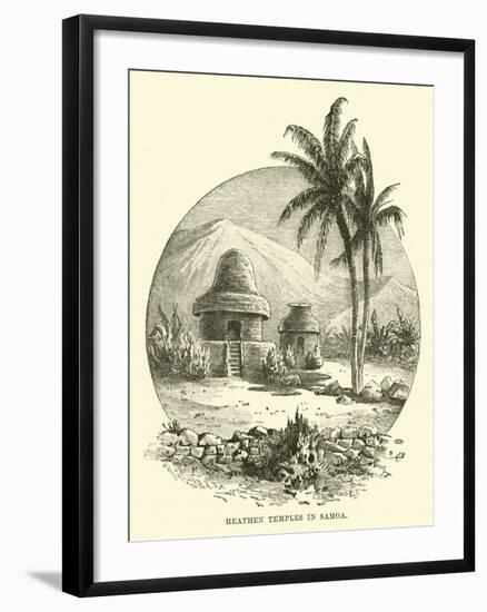 Heathen Temples in Samoa-null-Framed Giclee Print