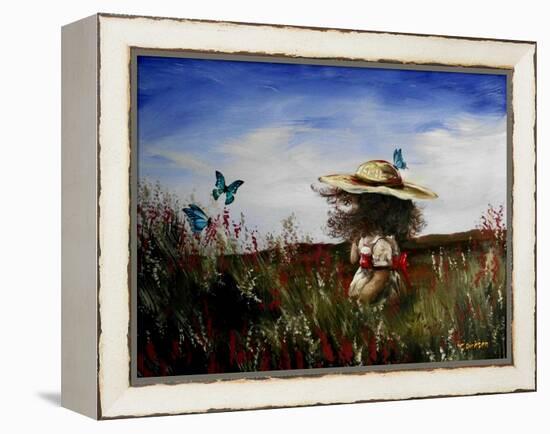 Heather with Butterflies-Cherie Roe Dirksen-Framed Premier Image Canvas