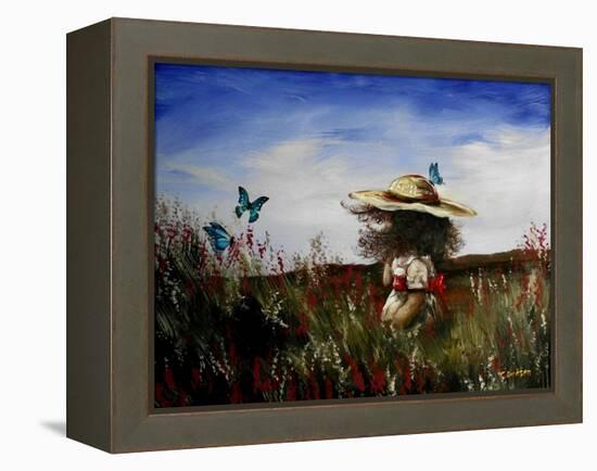 Heather with Butterflies-Cherie Roe Dirksen-Framed Premier Image Canvas