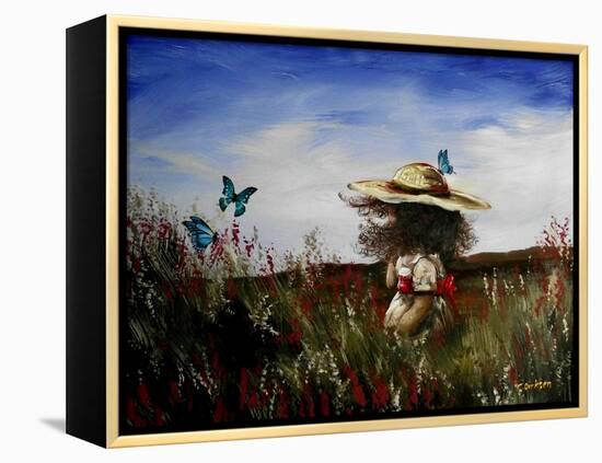 Heather with Butterflies-Cherie Roe Dirksen-Framed Premier Image Canvas