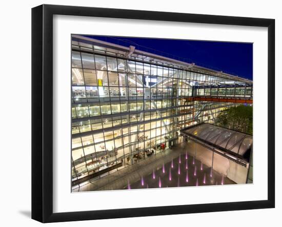 Heathrow Airport Terminal 5 Building at Dusk, London, England, United Kingdom, Europe-Charles Bowman-Framed Photographic Print