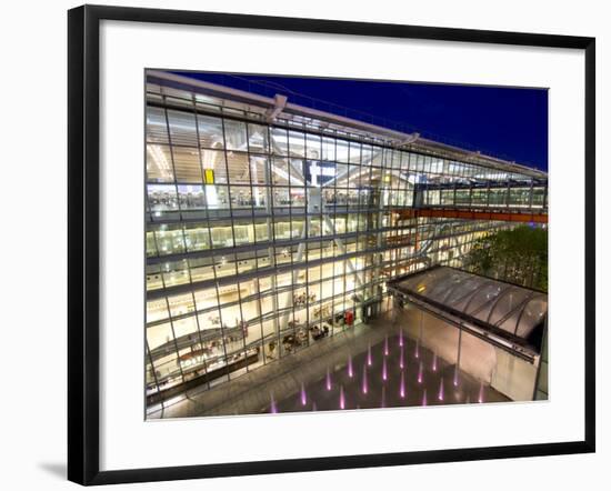 Heathrow Airport Terminal 5 Building at Dusk, London, England, United Kingdom, Europe-Charles Bowman-Framed Photographic Print