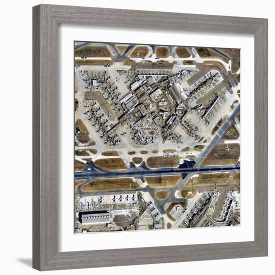 Heathrow Airport, UK, Aerial Image-Getmapping Plc-Framed Premium Photographic Print