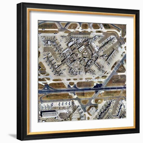 Heathrow Airport, UK, Aerial Image-Getmapping Plc-Framed Premium Photographic Print