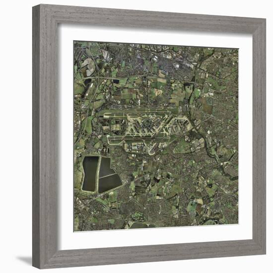 Heathrow Airport, UK, Aerial Image-Getmapping Plc-Framed Premium Photographic Print